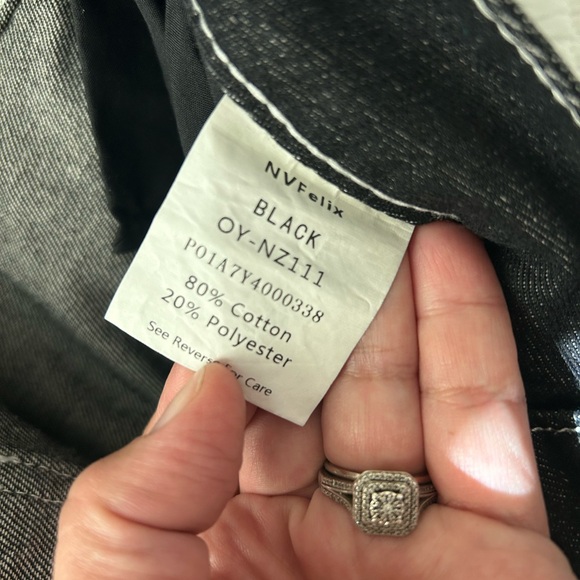 Black Baggy Cargo jeans with white Seam - Picture 7 of 7